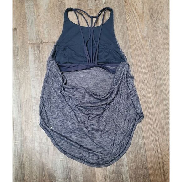 Lululemon Raise The Barre Tank Tiger Space Dye Gray / Dark Carbon Size 8 - Picture 1 of 5